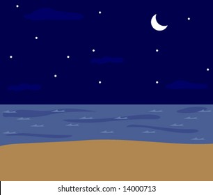 playa de noche