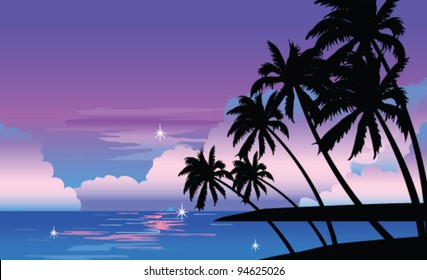 Beach at night