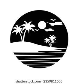 Vektorgrafiken von Strandnachtssymbole