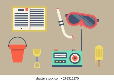 Beach Objects
Vector Icons Set

100% vector
Layered EPS 10
Fully resizable
Easy to edit