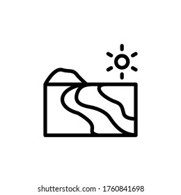 Beach, ocean icon. Simple line, outline vector elements of saving marine icons for ui and ux, website or mobile application