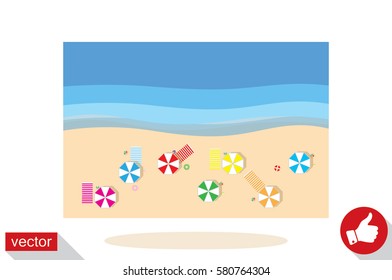 beach, ocean icon vector illustration.