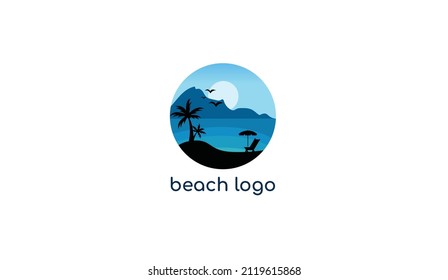 beach ocean sea water logo icon vector