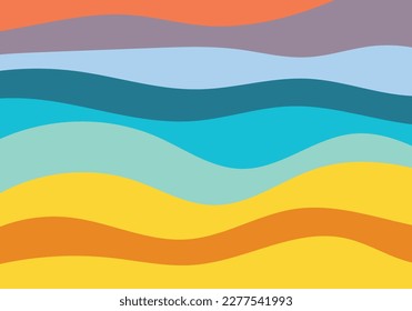 playa con degradado de olas oceánicas tono marino crepúsculo cielo tropical fondo de verano para publicidad tecnología de afiches ambiente naturaleza orgánica eps vectores.