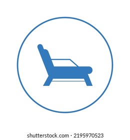 Beach Outdoor Furniture Bed Icon | Circle Version Icon |