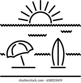 beach outline icon