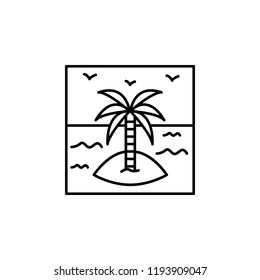beach outline icon. Element of landscape outline icon for mobile concept and web apps. Thin line beach outline icon icon can be used for web and mobile