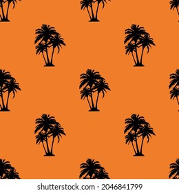 beach palm print. black palms for clothing or print. summer print