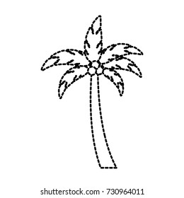 beach palm tree coconut tropical vacation concept