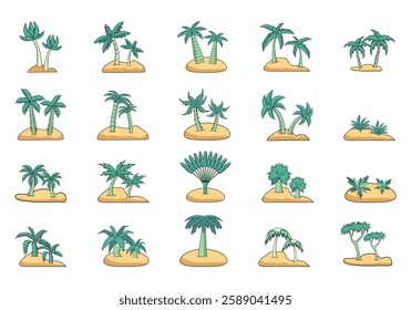 Beach Palm Tree Collection Element
