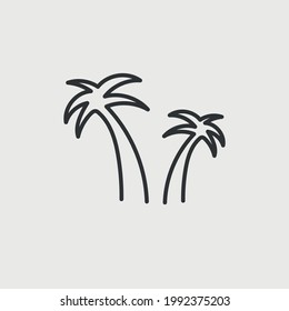 beach palm tree vector icon summer
