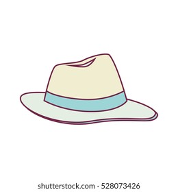 beach panama hat icon