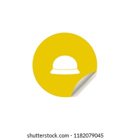 beach panama hat icon in sticker style. One of summer pleasure collection icon can be used for UI, UX