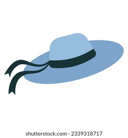 Panama de playa. Sombrero. Ilustración vectorial.