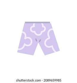 beach pants illustration. wear down. flat cartoon style. vector design