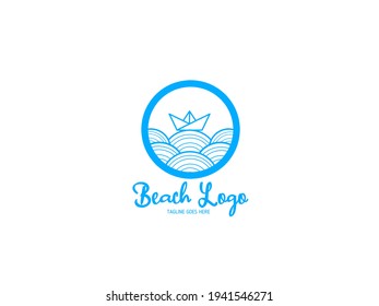 Strandloses Logo Symbol für Marke, Firma, Hintergrund und Tapete. 