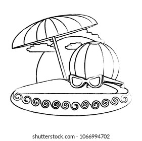 beach parasol icon