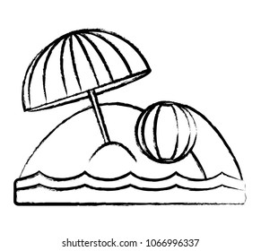 beach parasol icon