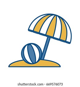 beach parasol icon 