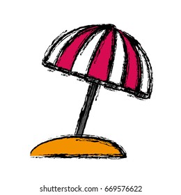 beach parasol icon 