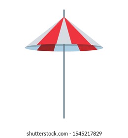 beach parasol icon over white background, vector illustration