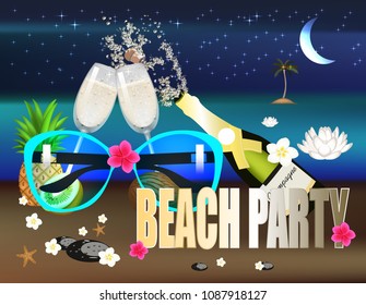 Beach party banner