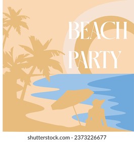 Vorlagenbanner für Beach-Party-Designs