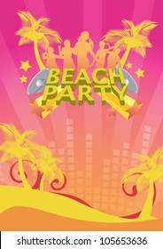 Beach Party. Editable Vector Format