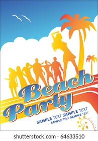 Beach Party. Editable Vector Format