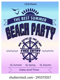 Beach Party Flyer, Poster