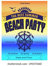 Beach Party Flyer, Poster