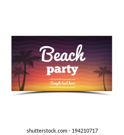 Beach Party Flyer - Vector Design