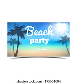 Beach Party Flyer - Vector Design