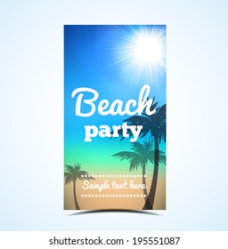 Beach Party Flyer - Vector Design