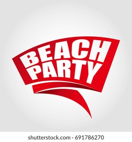 Beach party labels banners