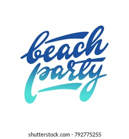 Beach Party Lettering design. Vector illustration.