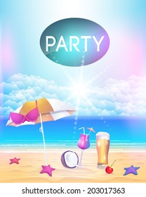 Beach Party Poster Flyer