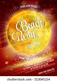 Beach Party Poster. Vector EPS 10
