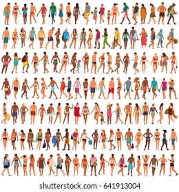 Beach People Large Vector Set