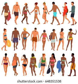 Beach People Vector Illustration