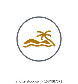 beach picnic icon design template illustration