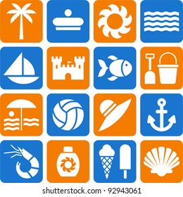 Beach pictograms