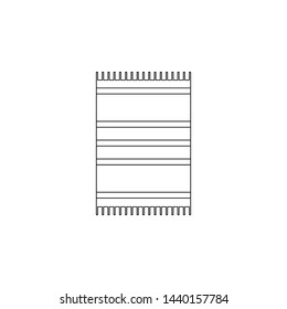 beach plaid flat icon. Element of summer for mobile concept and web apps icon. Outline, thin line icon for website design and development, app development