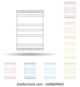 beach plaid flat in multi color style icon. Simple thin line, outline vector of Summer icons for ui and ux, website or mobile application
