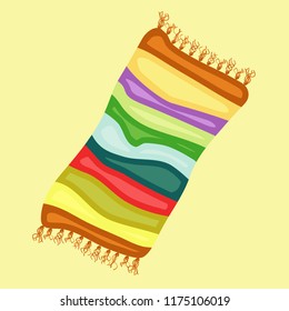 Beach plaid. Plaid icon. Element of beach holidays colored icon for mobile concept and web apps. Vector illustration. EPS 10.