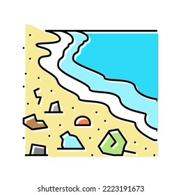 beach plastic waste color icon vector. beach plastic waste sign. isolated symbol illustration