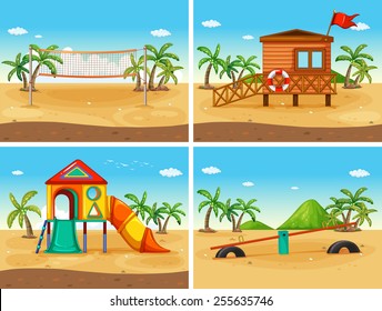 beach and playground