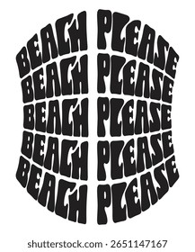 Praia por favor Retro Summer Bundle Groovy, Praia ondulada, Trendy groovy, Engraçado Beach Citações hippie, Verão Cut Files, Groovy estética 70s, arquivos ondulados para CRICUT