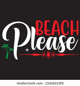 Beach Por Favor, Summer Svg Design, Archivo Vector.