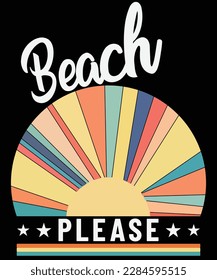 Beach please summer t shirt design